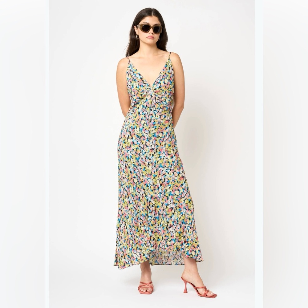 Joie Maxi Dress Floral Spagetti Strap Party Vacation Tropical SZ 8 NWT